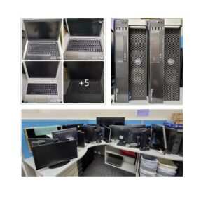 官塘碼頭，振萬廣場，回收多部手提電腦，顯示器，電腦主機。